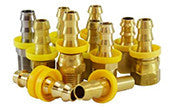 BRASS PUSH-ON HOSE BARB FITTINGS