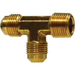 Forged Brass Male SAE 45 Degree Flare X Male NPTF Run Tee