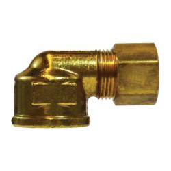 Brass Compression Female NPTF 90 Degree Elbow