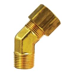 Brass Compression Male NPTF 45 Degree Elbow