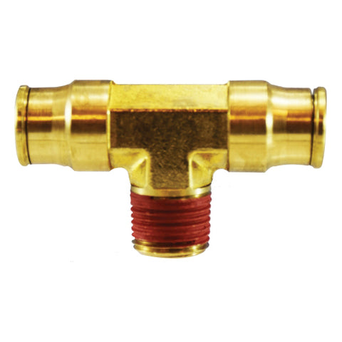 Brass Push To Connect Male NPT Branch Tee