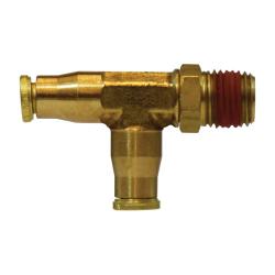 Brass Push-In Swivel Male Run Tee