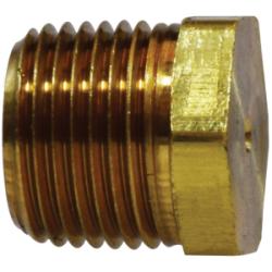 Solid Brass Male NPT Hex Head Plug