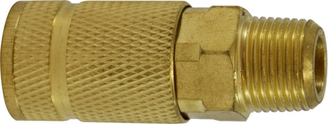 Brass Male Pipe Coupler - 1/4" Basic Size - Aro 210 Interchange