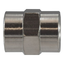 Female BSPP Nickel Plated Brass Hex Coupling