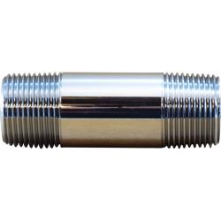3/8-18 NPT Chrome Plated Lead Free Brass Threaded Pipe
