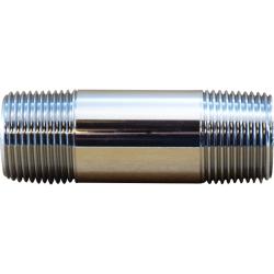 1/2-14 NPT Chrome Plated Lead Free Brass Threaded Pipe