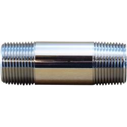 3/4-14 NPT Chrome Plated Lead Free Brass Threaded Pipe