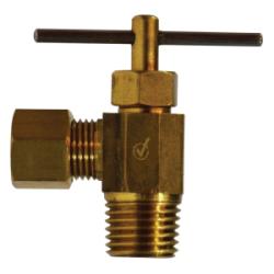 Lead Free Brass Compression Male NPT Angle Needle Valve
