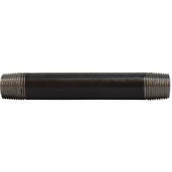 3/8-18 MNPT SCH 80 Extra Heavy Black Steel Seamless Threaded Pipe