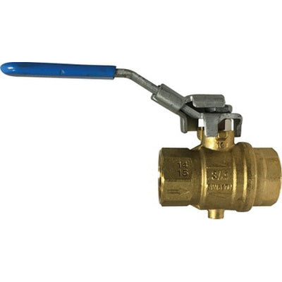 Brass Full Port Vented Locking Exhaust Ball Valve
