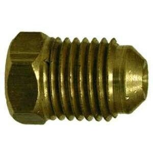 BRASS SAE 45 DEGREE FLARE PLUG - UNF THREAD - Fast Fittings
