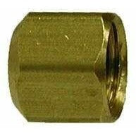 BRASS SAE 45 DEGREE FLARED CAP - UNF THREAD - Fast Fittings