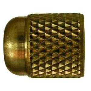 FINGER TIGHT BRASS CAP - SAE 45 DEGREE FLARE - UNF THREAD - Fast Fittings