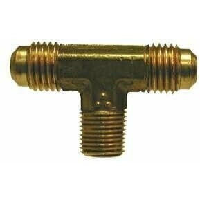 BRASS MALE BRANCH TEE - SAE 45 DEGREE FLARE - Fast Fittings - 2