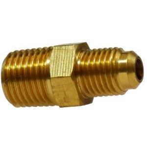 BRASS MALE BALL CHECK CONNECTOR - MALE UNF X MALE NPTF - Fast Fittings - 2