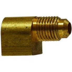 BRASS SAE FLARE 90 DEGREE FEMALE ELBOW - SAE# 010203 - Fast Fittings - 2