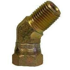 STEEL 45 DEGREE ELBOW SWIVEL HYDRAULIC ADAPTER - Fast Fittings