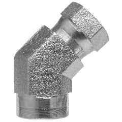 STEEL 45 DEGREE FEMALE UNION ELBOW SWIVEL HYDRAULIC ADAPTER - Fast Fittings