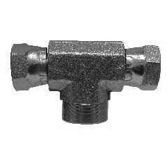STEEL FEMALE SWIVEL HYDRAULIC TEE - Fast Fittings
