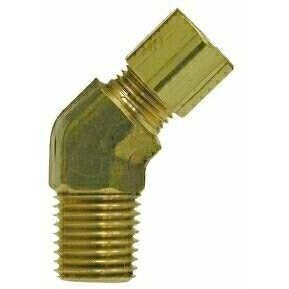 BRASS COMPRESSION 45 DEGREE ELBOW - Fast Fittings