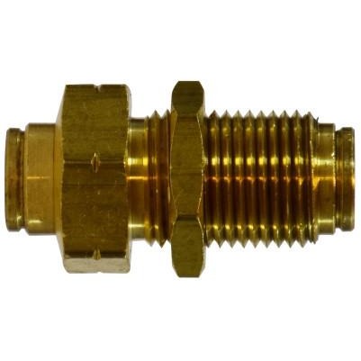 BRASS PUSH-IN BULKHEAD UNION - Fast Fittings