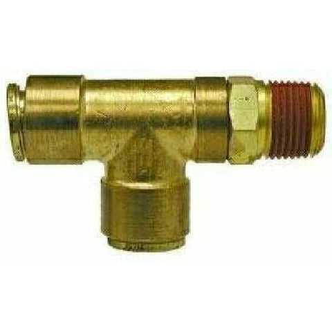 BRASS PUSH-IN SWIVEL MALE RUN TEE - Fast Fittings