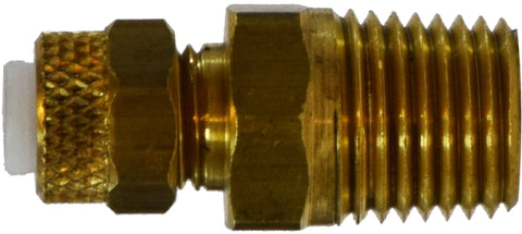 Brass Flareless Male Connector - Tube OD x Male NPTF