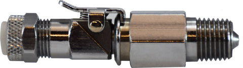 Brass Flareless Single End Shut-Off Quick Coupler - Tube OD x Male NPTF