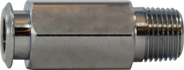 Brass Flareless Quick Connect Male Pipe Connection - Internal Shut-Off