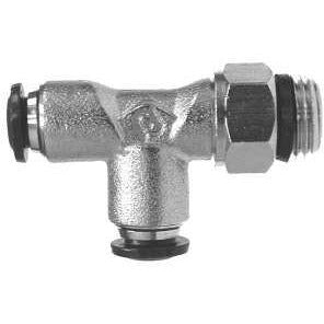 NICKEL PLATED BRASS METRIC TUBE SWIVEL MALE RUN TEE - Fast Fittings