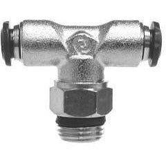 NICKEL PLATED BRASS METRIC TUBE SWIVEL MALE BRANCH TEE - Fast Fittings