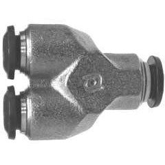 NICKEL PLATED BRASS PUSH-IN UNION "Y" - Fast Fittings