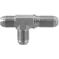 STEEL JIC 37 DEGREE FLARE BULKHEAD RUN TEE - Fast Fittings
