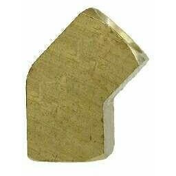BRASS ELBOW - 45 DEGREE FEMALE NPTF - BARSTOCK - Fast Fittings