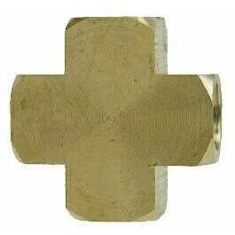 Female NPTF Barstock Brass Cross - Fast Fittings