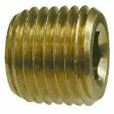 BRASS COUNTERSUNK HEX PLUG - NPTF THREAD - 3/4" TAPER THREAD - Fast Fittings