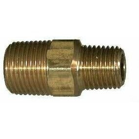 BRASS REDUCING HEX NIPPLE - NPTF THREADS - Fast Fittings
