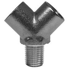 Brass Pipe Wye - Round Style - Nptf F X F X M