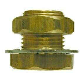 BRASS BULKHEAD FITTING FEMALE NPTF F X F - Fast Fittings