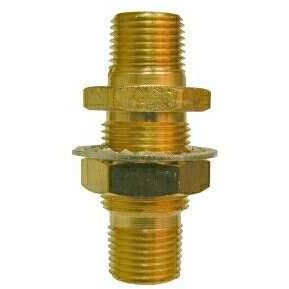 BRASS BULKHEAD FITTING - NPTF - FEMALE PIPE X MALE PIPE - Fast Fittings