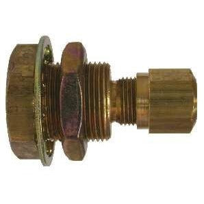 BRASS BULKHEAD FITTING - ANCHOR - FRAME COUPLING - TUBE X FEMALE NPTF - Fast Fittings