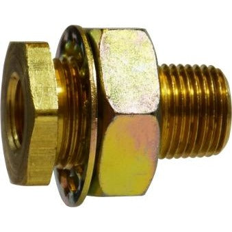 3/8 in. FIP Bulkhead Coupling, 1450-2175 PSI, NPT Threaded, 316L Stainless  Steel Tank Fitting Adapter