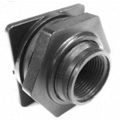 PLASTIC BULKHEAD WITH SANTROPENE GASKET - POLYPROPYLENE - Fast Fittings