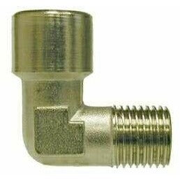 NICKEL PLATED BRASS MALE BSPT X FEMALE BSPP 90 DEGREE ELBOW - Fast Fittings