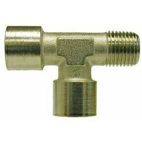 NICKEL PLATED BRASS BSPP BSPT MALE RUN TEE - Fast Fittings