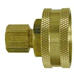 BRASS FEMALE GARDEN HOSE COMPRESSION ADAPTER - Fast Fittings