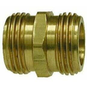 BRASS GARDEN HOSE RIGID ADAPTER WITH HEX - MGH X MGH - Fast Fittings