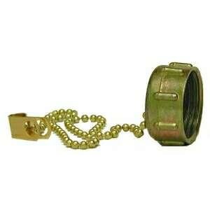 3/4 FGH BRASS GARDEN HOSE CAP WITH 12 INCH CHAIN - ZINC DIE CAST - Fast Fittings