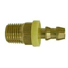 BRASS PUSH ON HOSE BARB MALE ADAPTER - Fast Fittings